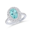 Thumbnail Image 1 of Le Vian Couture 18ct White Gold 0.79ct Diamond & Blue Tourmaline Halo Ring