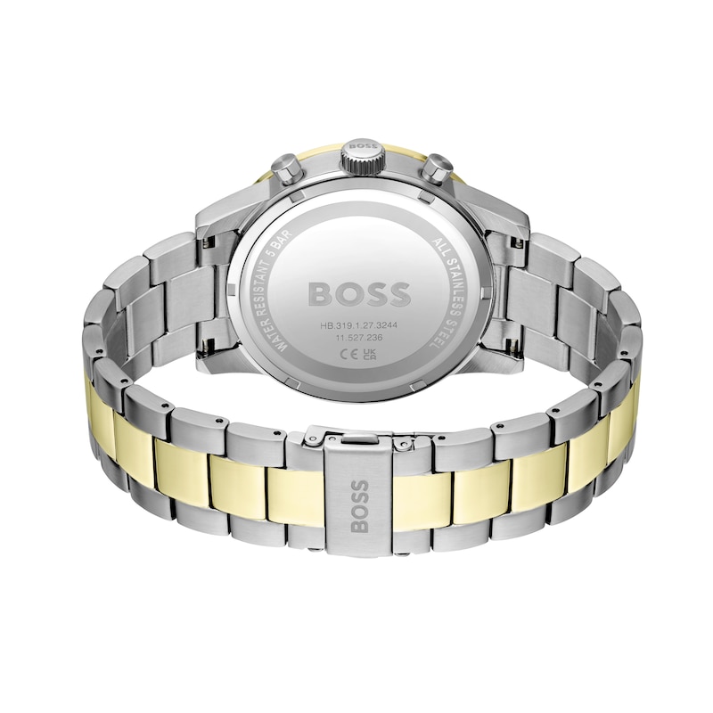 Main Image 3 of BOSS Allure Chronograph Blue Dial & Two Tone Bracelet Watch