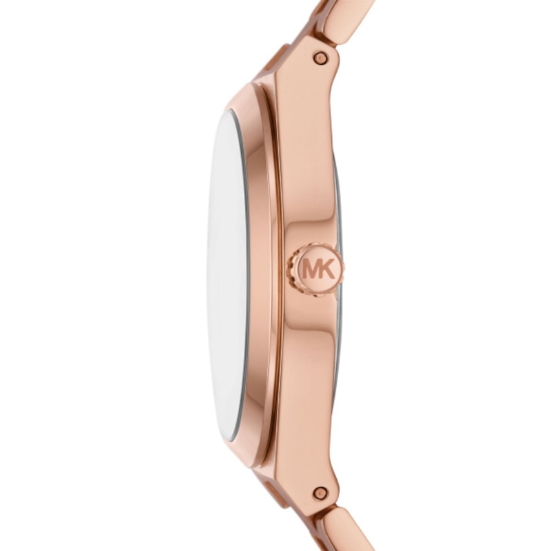 Michael Kors Lennox Pink Dial & Rose Gold-Tone Bracelet Watch
