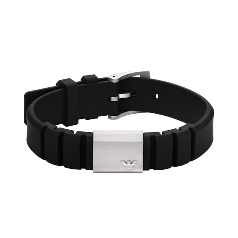 Main Image 1 of Emporio Armani Men's ID Stainless Steel & Silicone Strap Bracelet