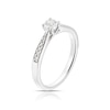 Thumbnail Image 1 of 9ct White Gold 0.16ct Diamond Illusion Solitaire Ring