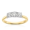 Thumbnail Image 1 of 18ct Yellow Gold 0.75ct Diamond Trilogy Round Cut Ring