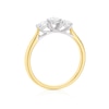 Thumbnail Image 3 of 18ct Yellow Gold 0.75ct Diamond Trilogy Round Cut Ring