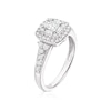 Thumbnail Image 1 of 14ct White Gold 0.75ct Diamond Princess & Emerald Cut Cluster Ring