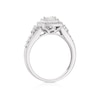 Thumbnail Image 2 of 14ct White Gold 0.75ct Diamond Princess & Emerald Cut Cluster Ring