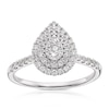 Thumbnail Image 0 of 9ct White Gold 0.50ct Diamond Pear Shaped Double Halo Ring