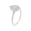 Thumbnail Image 1 of 9ct White Gold 0.50ct Diamond Pear Shaped Double Halo Ring
