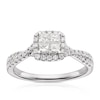 Thumbnail Image 1 of 14ct White Gold 0.50ct Diamond Cushion Shaped Cluster Ring