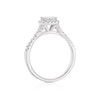 Thumbnail Image 3 of 14ct White Gold 0.50ct Diamond Cushion Shaped Cluster Ring