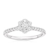 Thumbnail Image 0 of Platinum 0.50ct Diamond Flower Shaped Cluster Ring