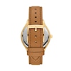 Thumbnail Image 1 of Michael Kors Slim Runway Gold-Tone & Brown Leather Strap Watch