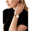 Thumbnail Image 3 of Michael Kors Slim Runway Gold-Tone & Brown Leather Strap Watch