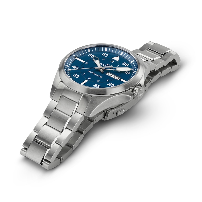 Hamilton Khaki Aviation Men's Blue Dial & Stainless Steel Bracelet Watch
