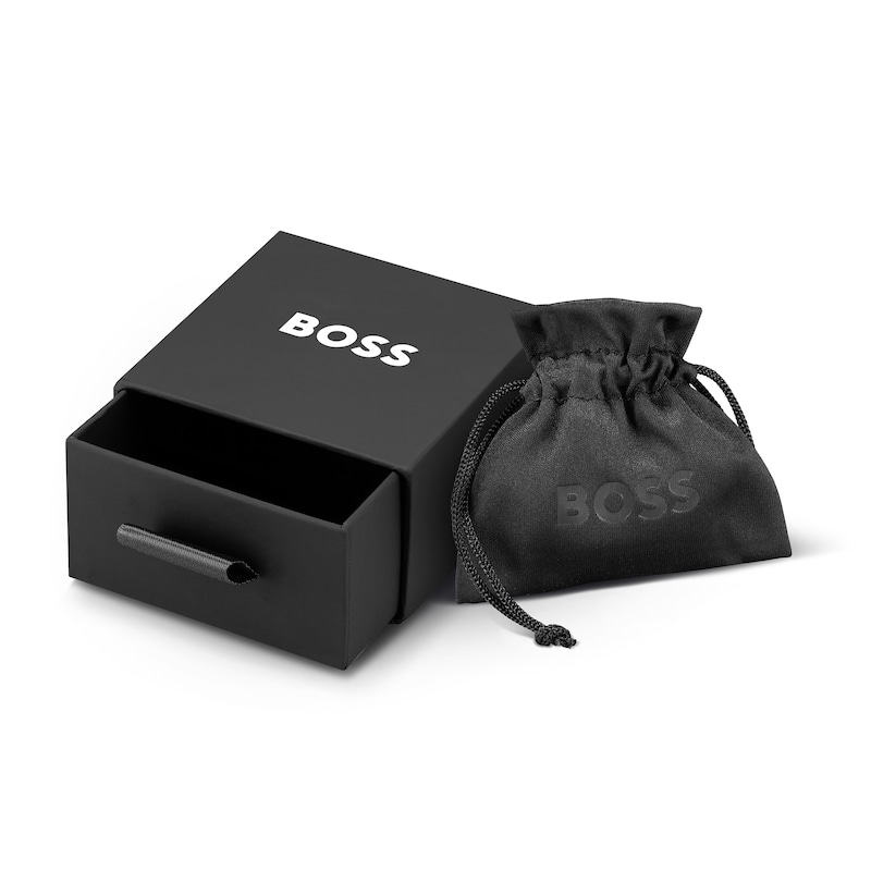 Main Image 3 of BOSS Men's Black Enamel Square Cufflinks