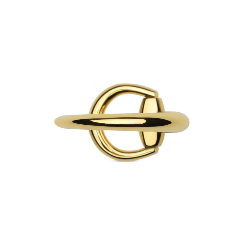 Gucci Horsebit 18ct Yellow Gold Open Ring (Size O-P) | Ernest Jones