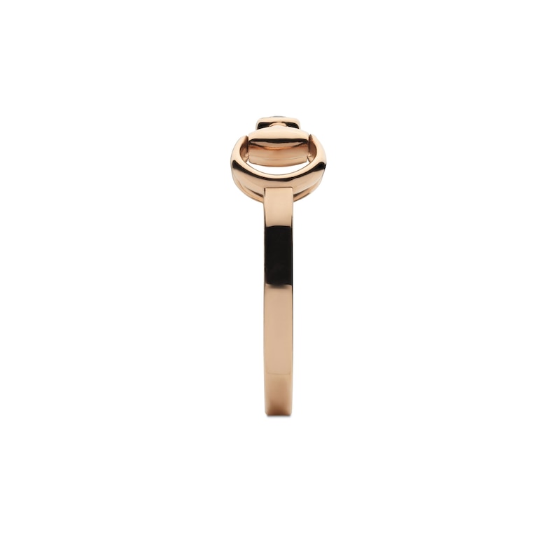 Main Image 3 of Gucci Horsebit 18ct Rose Gold Diamond Ring (Size L)