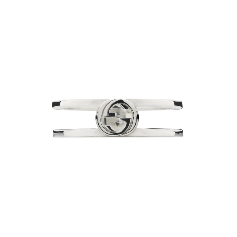 Main Image 2 of Gucci Interlocking Sterling Silver Ring (Size J-K)