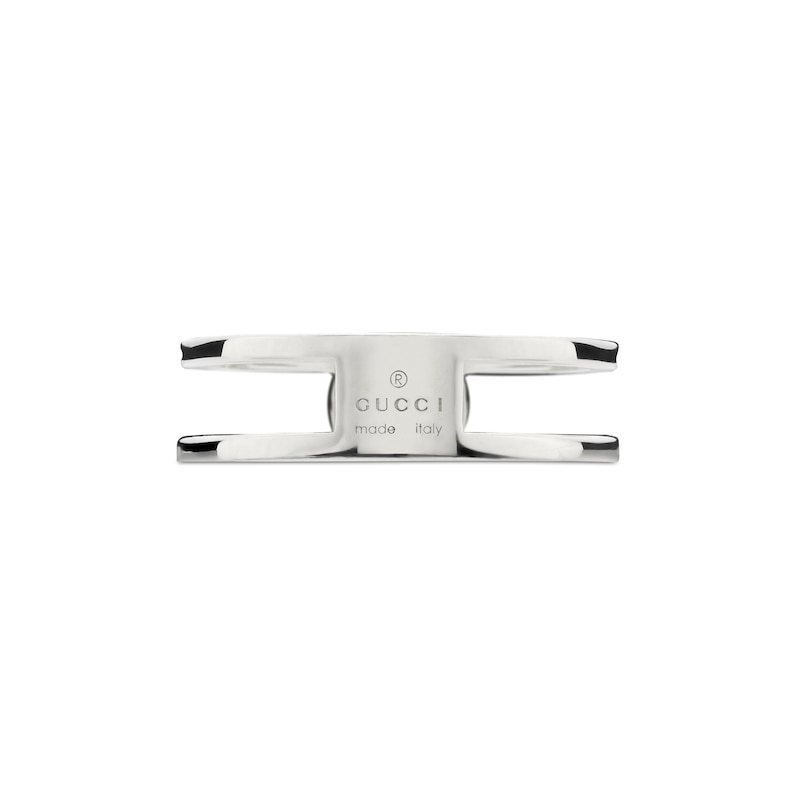 Gucci Interlocking Sterling Silver Ring (Size O-P)