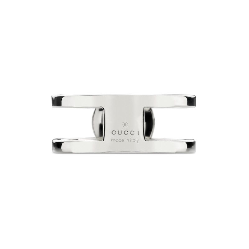 Gucci Interlocking Sterling Silver Large Ring (Size O-P)