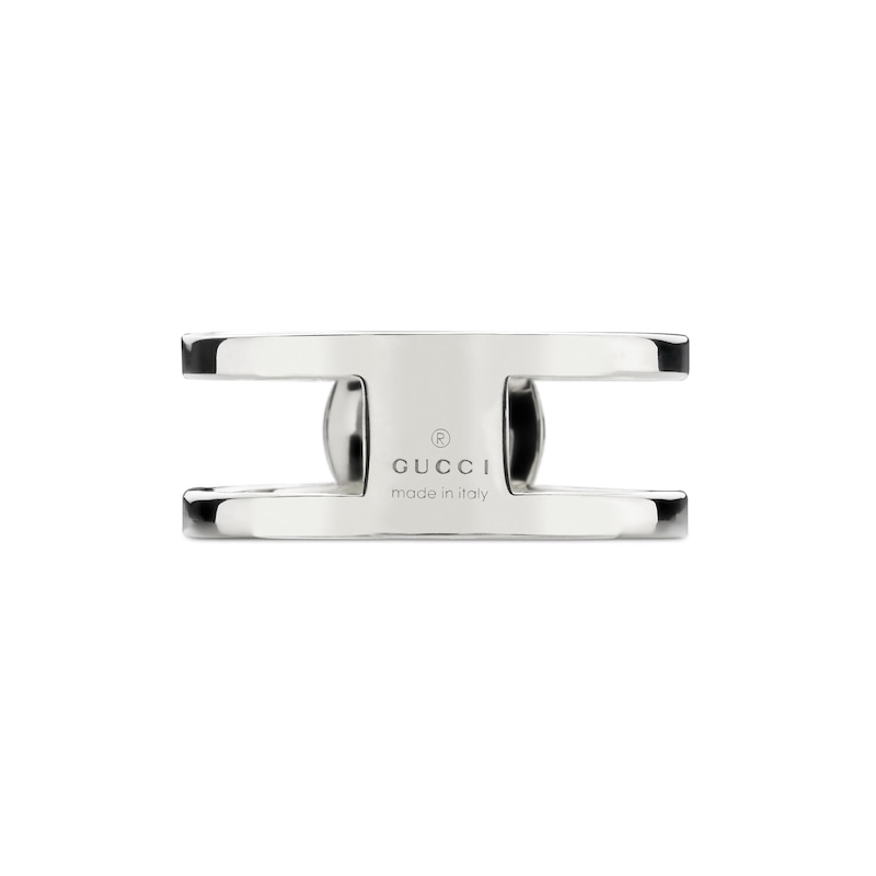 Main Image 3 of Gucci Interlocking Sterling Silver Large Ring (Size P)