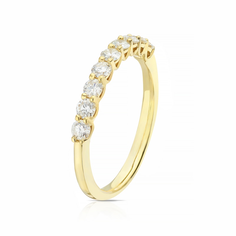 Origin 18ct Yellow Gold 0.50ct Diamond 9 Stone Eternity Ring