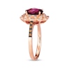 Thumbnail Image 3 of Le Vian 14ct Rose Gold Rhodonite & 0.29ct Diamond Flower Shaped Halo Ring