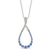 Thumbnail Image 1 of Le Vian 14ct White Gold Ombré Sapphire & Diamond Twist Pendant Necklace