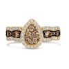 Thumbnail Image 2 of Le Vian 14ct Yellow Gold 0.80ct Chocolate Diamond Pear Shaped Ring