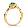 Thumbnail Image 3 of Le Vian 14ct Yellow Gold Emerald & 0.30ct Diamond Pear Shaped Ring