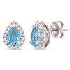 Thumbnail Image 0 of Le Vian 14ct White Gold Sea Blue Aquamarine & 0.25ct Diamond Earrings