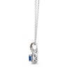 Thumbnail Image 2 of Le Vian 14ct White Gold Ceylon Sapphire & 0.15ct Diamond Round Pendant Necklace