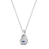 Thumbnail Image 3 of Le Vian 14ct White Gold Ceylon Sapphire & 0.15ct Diamond Round Pendant Necklace