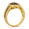 Thumbnail Image 3 of Le Vian 14ct Yellow Gold 0.50ct Chocolate Diamond Cluster Ring