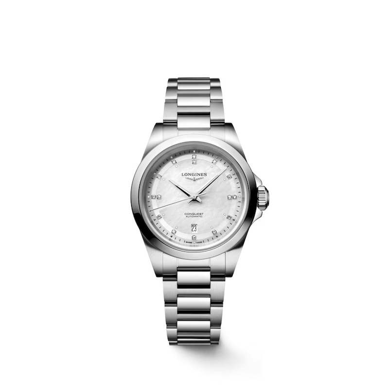 Main Image 1 of Longines Conquest Ladies' Mother Of Pearl Dial Stainless Steel Bracelet Watch