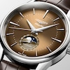 Thumbnail Image 3 of Longines Flagship Heritage Moonphase Brown Alligator Leather Strap Watch