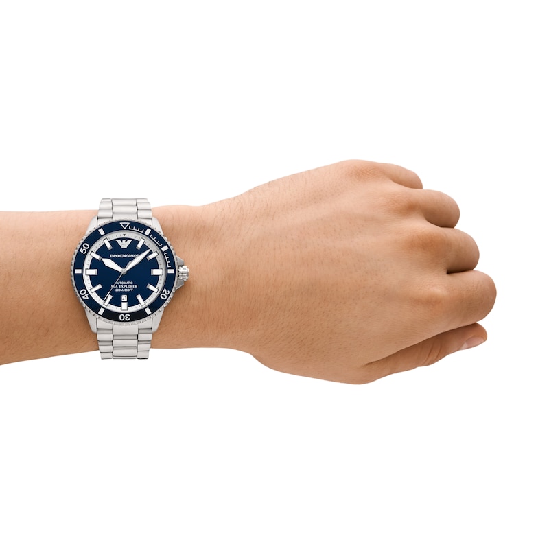 Main Image 9 of Emporio Armani Sea Explorer Men's Blue Dial & Stainless Steel Bracelet Watch