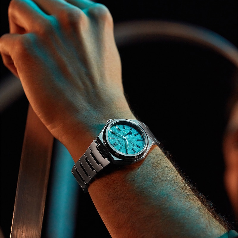 Citizen Forza Super Titanium Men's Turquoise Blue Dial & Stainless Steel Watch