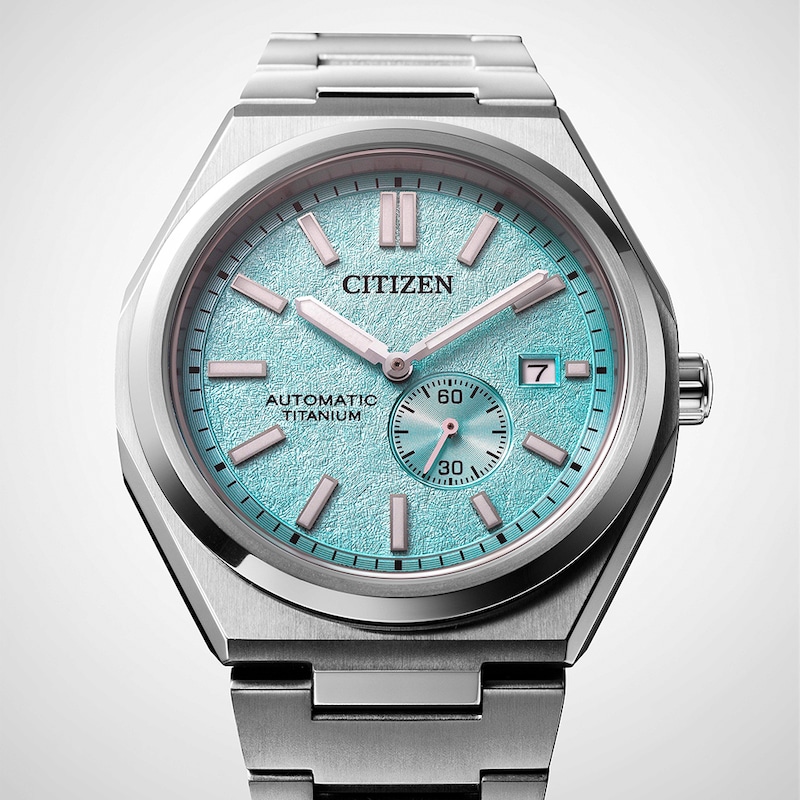 Main Image 5 of Citizen Zenshin Super Titanium Men's Turquoise Blue Dial & Titanium Watch