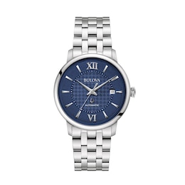 Bulova Hudson Men's Blue Dial & Stainless Steel Watch