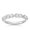 Thumbnail Image 0 of Platinum 0.33ct Diamond Wave Half Eternity Ring