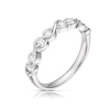 Thumbnail Image 1 of Platinum 0.33ct Diamond Wave Half Eternity Ring