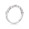 Thumbnail Image 2 of Platinum 0.33ct Diamond Wave Half Eternity Ring
