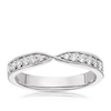 Thumbnail Image 0 of Platinum 0.25ct Diamond Pavé Pinched Half Eternity Ring