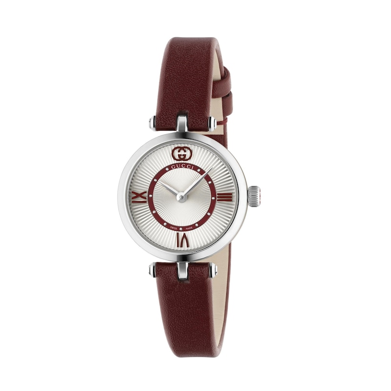 Main Image 1 of Gucci Model 2000 24mm Red Leather Strap Watch