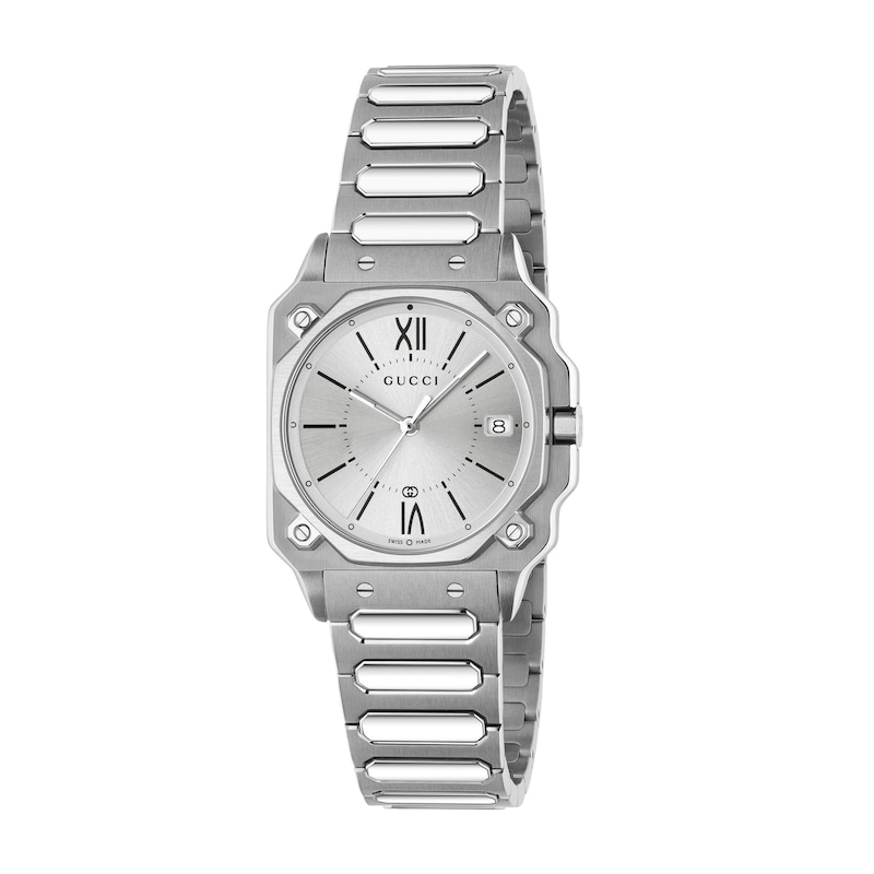 Main Image 1 of Gucci G-Flat 30mm Stainless Steel Bracelet Watch