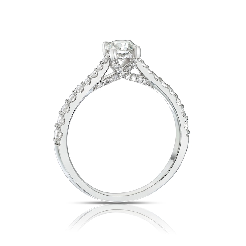 Platinum 0.75ct Diamond Solitaire Round Cut Ring