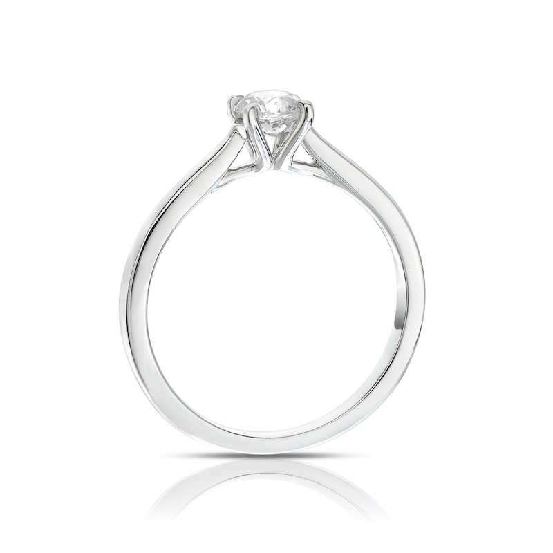 Platinum 0.40ct Diamond Solitaire Round Cut Ring