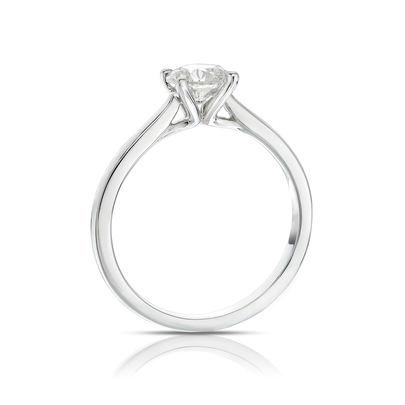Platinum 0.70ct Diamond Solitaire Round Cut Ring