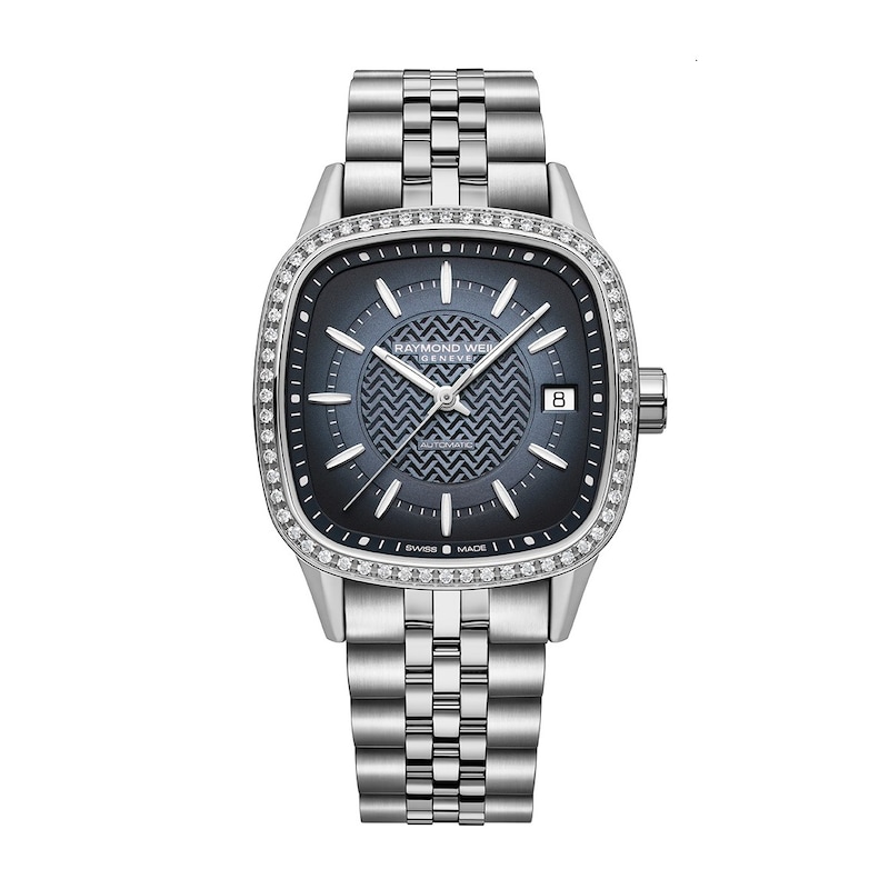 Main Image 1 of Raymond Weil Freelancer Ladies' Automatic Stone Set Bezel & Stainless Steel Watch