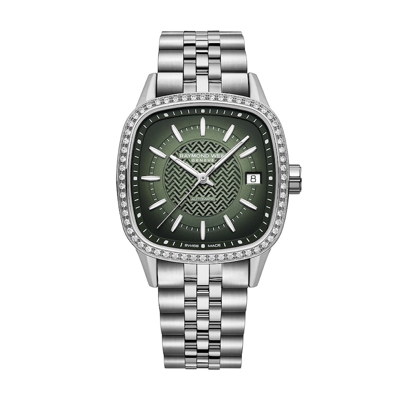 Main Image 1 of Raymond Weil Freelancer Ladies' Automatic Green Dial & Stainless Steel Watch